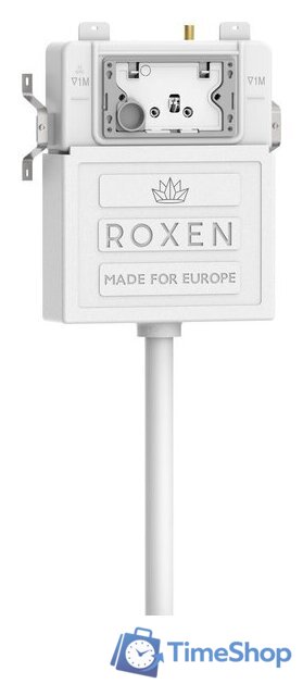 Инсталляция для унитаза Roxen для приставного унитаза Attach с кнопкой смыва 968403 (брашированное золото) - Изображение №2 — Интернет-магазин Time-Shop