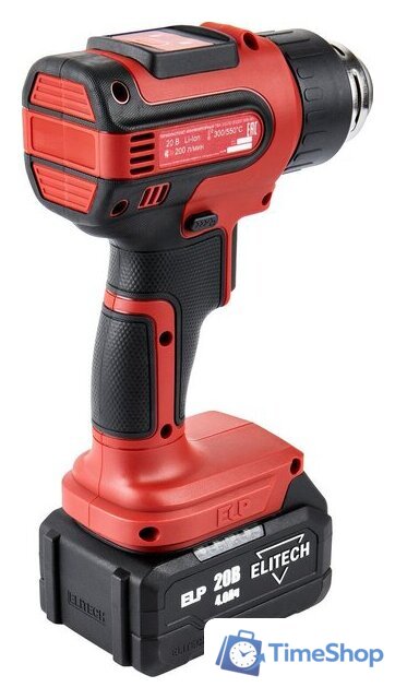 Промышленный фен ELITECH ТВА 20СЛ5 (с 1-им АКБ, кейс) - Изображение №3 — Интернет-магазин Time-Shop