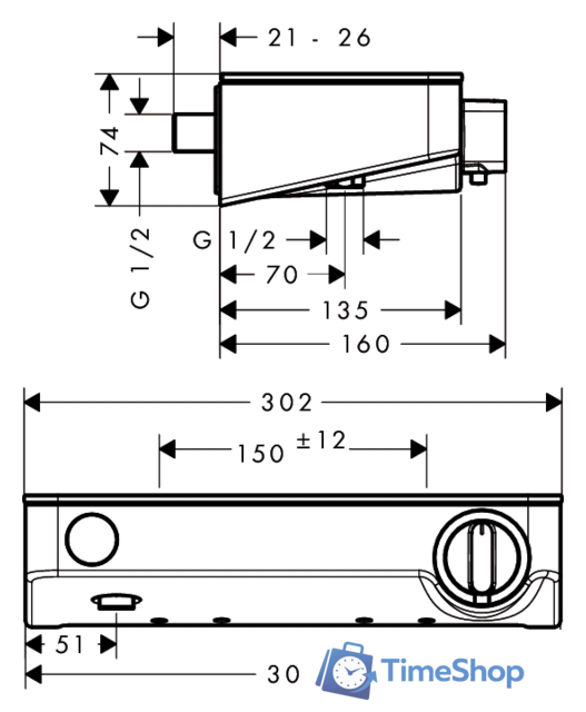 Смеситель Hansgrohe ShowerTablet Select 13171000 - Изображение №9 — Интернет-магазин Time-Shop