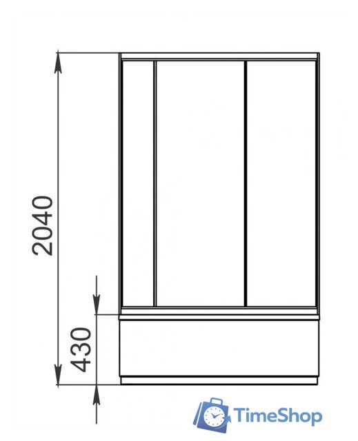 Душевая кабина Domani-Spa Simple 99 High Eco DS01EcSm99HWCl00-V1.2 (белый/прозрачное стекло) - Изображение №4 — Интернет-магазин Time-Shop