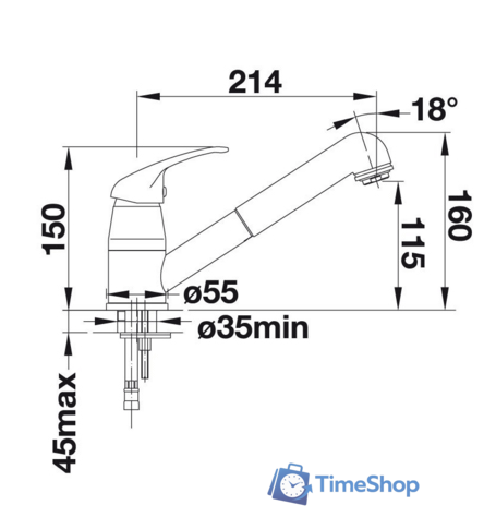 Смеситель Blanco Daras-S (хром) - Изображение №2 — Интернет-магазин Time-Shop