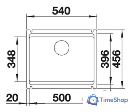Кухонная мойка Blanco Etagon 500-U (глянцевый магнолия) 525150 - Изображение №2 — Интернет-магазин Time-Shop