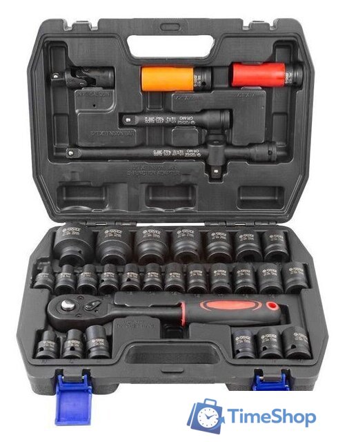 Набор трещотка с головками FORSAGE F-4323-5MPB (32 предмета) - Изображение №2 — Интернет-магазин Time-Shop