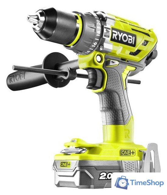 Ударная дрель-шуруповерт Ryobi R18PD7-220B 5133004295 (с 2-мя АКБ, кейс) - Изображение №1 — Интернет-магазин Time-Shop