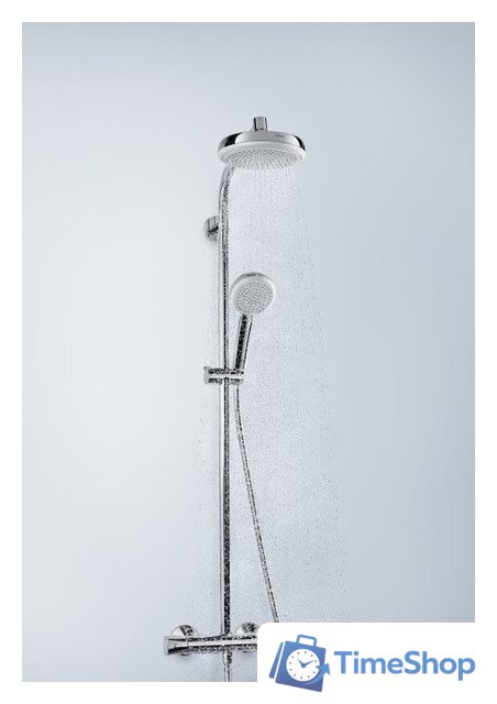 Душевая система  Hansgrohe Crometta 160 1jet Showerpipe (27264400) - Изображение №2 — Интернет-магазин Time-Shop