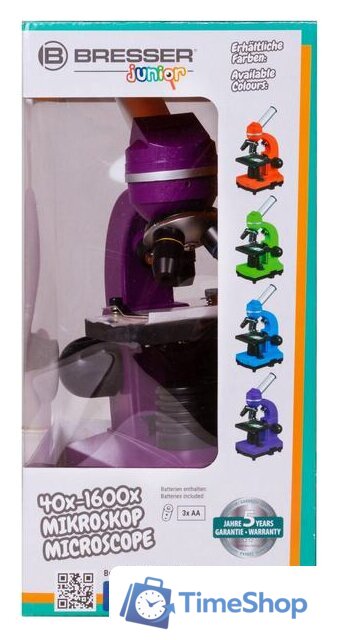 Детский микроскоп Bresser Junior Biolux SEL 40–1600x 74321 (фиолетовый) - Изображение №15 — Интернет-магазин Time-Shop
