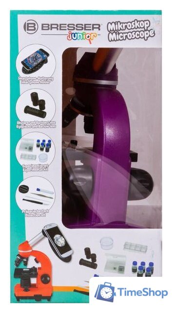 Детский микроскоп Bresser Junior Biolux SEL 40–1600x 74321 (фиолетовый) - Изображение №16 — Интернет-магазин Time-Shop