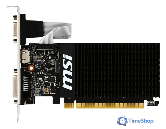 Видеокарта MSI GeForce GT 710 2GB DDR3 [GT 710 2GD3H LP] - Изображение №1 — Интернет-магазин Time-Shop