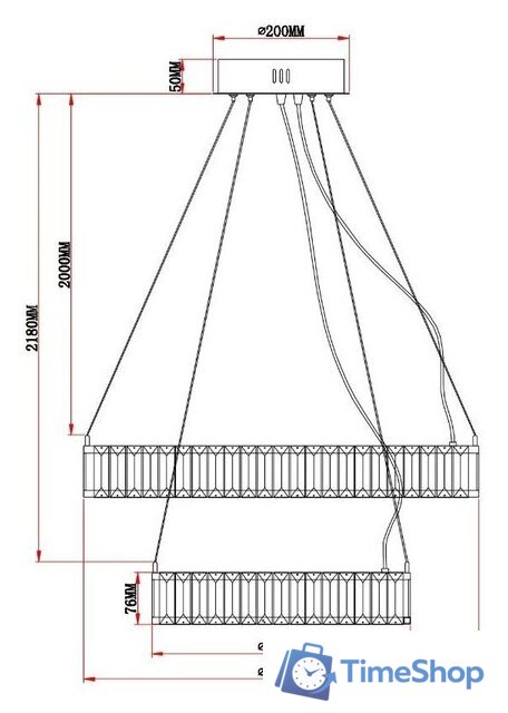 Подвесная люстра Moderli Asti V10735-PL - Изображение №2 — Интернет-магазин Time-Shop
