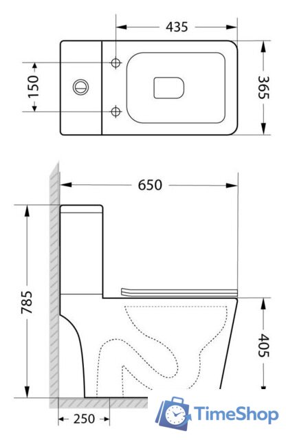 Унитаз напольный Lauter W09 S-TRAP с полипропиленовым сиденьем и микролифтом 21900003 (вертикальный выпуск) - Изображение №13 — Интернет-магазин Time-Shop