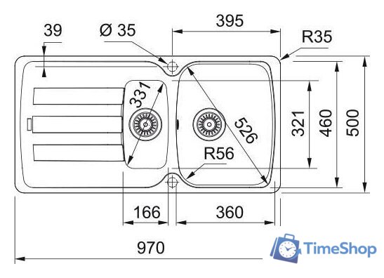 Кухонная мойка Franke Antea AZG 651-97 114.0676.236 (матовый черный) - Изображение №2 — Интернет-магазин Time-Shop