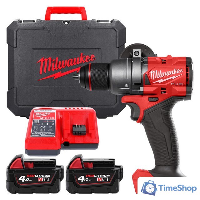 Ударная дрель-шуруповерт Milwaukee M18 FUEL M18FPD3-402C 4933492473 (с 2-мя АКБ 4 Ач, кейс) - Изображение №1 — Интернет-магазин Time-Shop