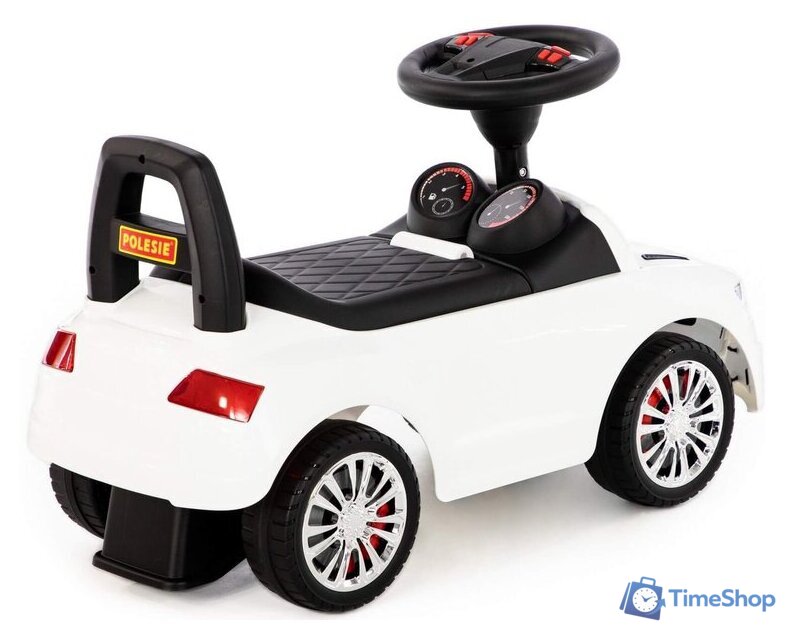Каталка Полесье SuperCar №2 со звуковым сигналом 84552 (белый) - Изображение №4 — Интернет-магазин Time-Shop