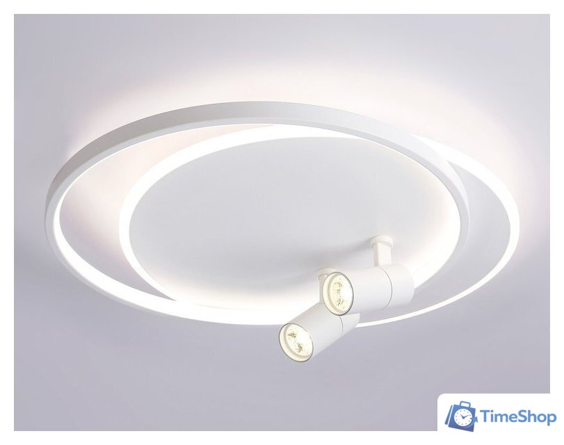 Припотолочная люстра Ambrella light FL51391/1+2 WH - Изображение №1 — Интернет-магазин Time-Shop