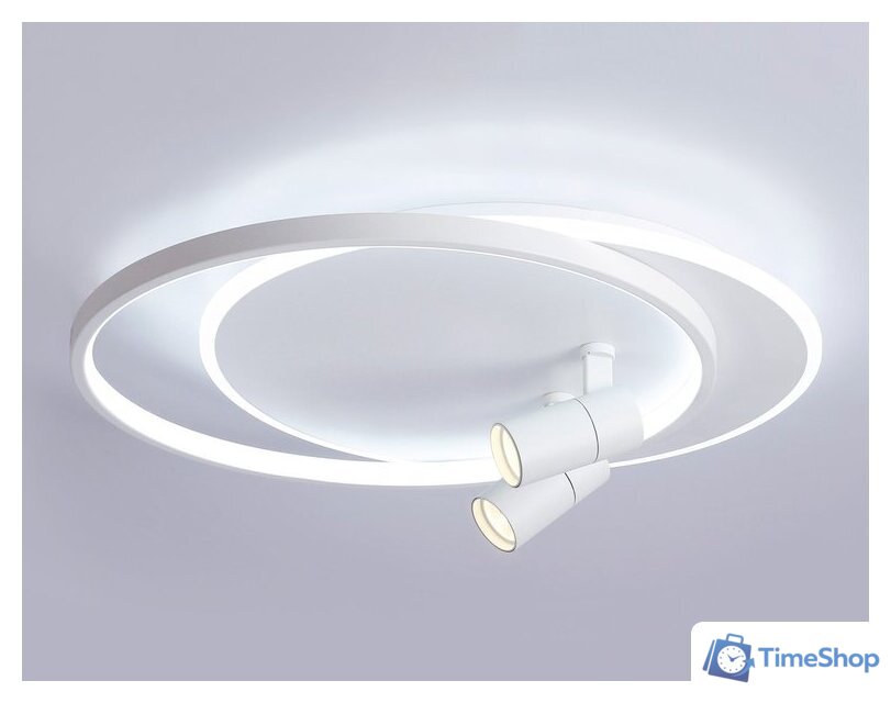 Припотолочная люстра Ambrella light FL51391/1+2 WH - Изображение №3 — Интернет-магазин Time-Shop