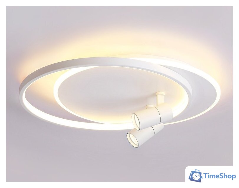 Припотолочная люстра Ambrella light FL51391/1+2 WH - Изображение №2 — Интернет-магазин Time-Shop