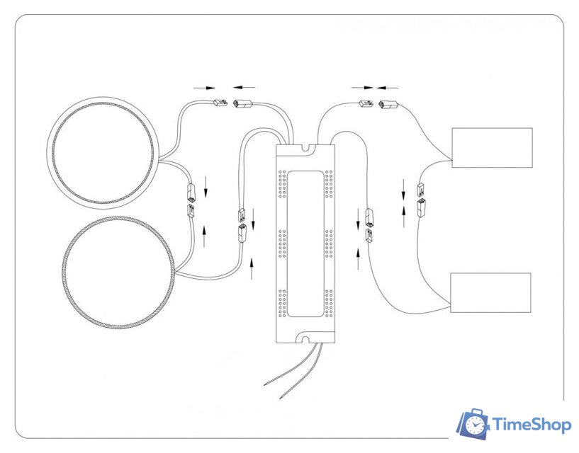 Припотолочная люстра Ambrella light FL51391/1+2 WH - Изображение №10 — Интернет-магазин Time-Shop