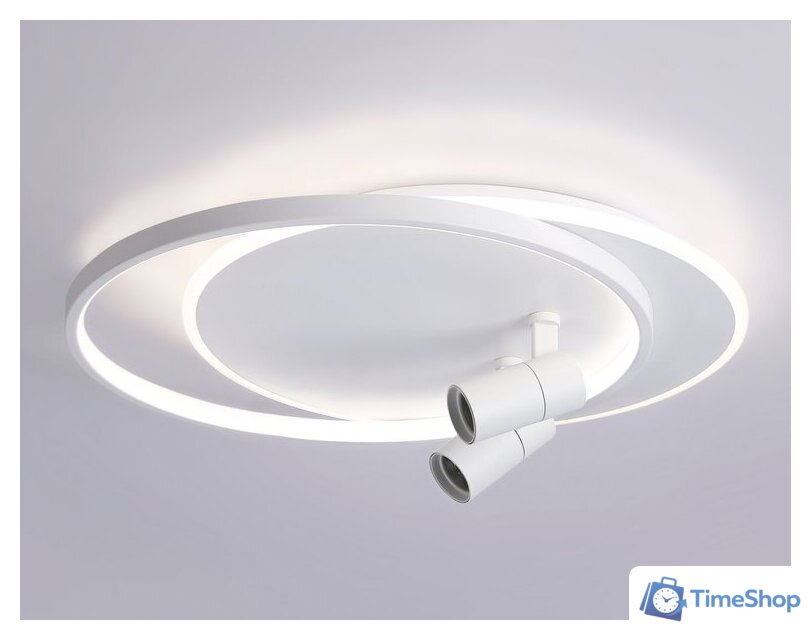 Припотолочная люстра Ambrella light FL51391/1+2 WH - Изображение №4 — Интернет-магазин Time-Shop