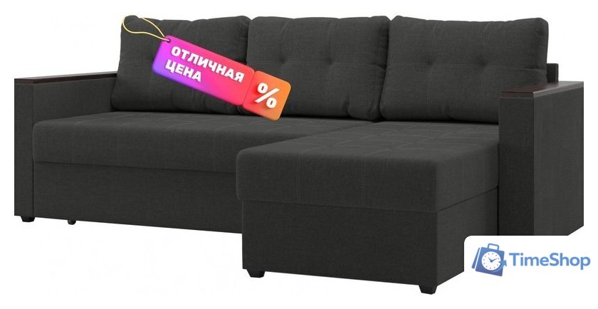 Угловой диван Mio Tesoro Атланта Лайт 111 (Savana Grey) - Изображение №1 — Интернет-магазин Time-Shop