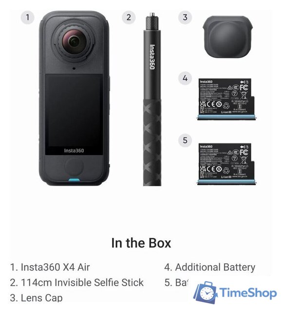 Экшен-камера Insta360 X4 Air Starter Bundle (черный) - Изображение №11 — Интернет-магазин Time-Shop