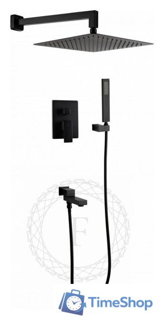 Душевая система  Filarete Fing FL1040 (черный матовый) - Изображение №1 — Интернет-магазин Time-Shop