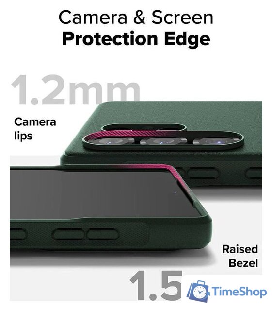 Чехол для телефона Ringke Onyx для Galaxy S25 Ultra Dark Green - Изображение №4 — Интернет-магазин Time-Shop