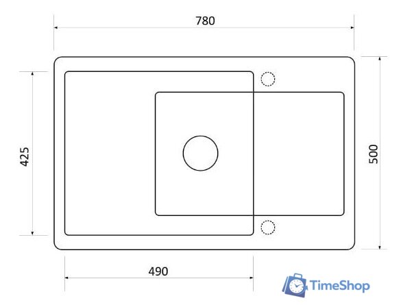 Кухонная мойка Zigmund & Shtain Rechteck 780.490 (молодое шампанское) - Изображение №2 — Интернет-магазин Time-Shop