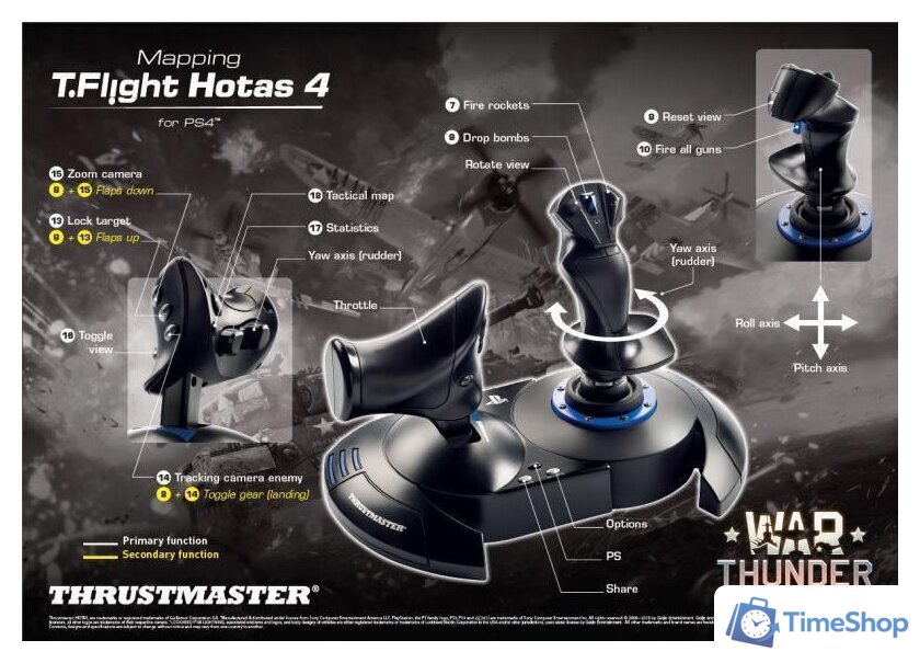 Оборудование для авиасимов Thrustmaster T.Flight Hotas 4 - Изображение №10 — Интернет-магазин Time-Shop