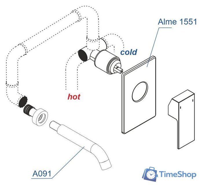 Комплект смесителей Wasserkraft A15513 - Изображение №2 — Интернет-магазин Time-Shop