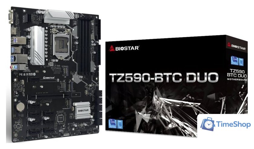 Материнская плата BIOSTAR TZ590-BTC DUO Ver. 5.0 - Изображение №2 — Интернет-магазин Time-Shop