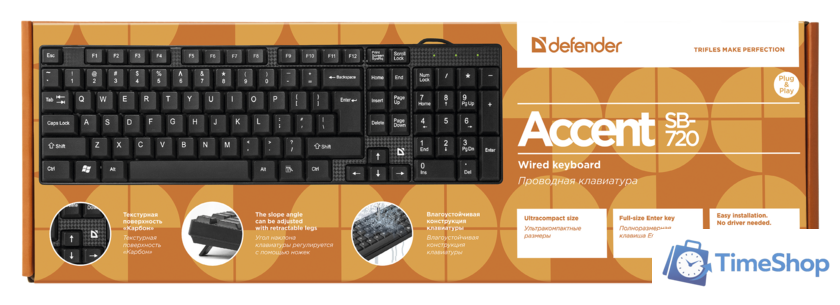 Клавиатура Defender Accent SB-720 RU - Изображение №3 — Интернет-магазин Time-Shop