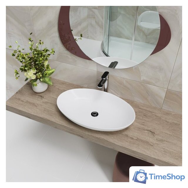 Умывальник Lauter 21571 + клапан 21190W + сифон 21635W (белый матовый) - Изображение №12 — Интернет-магазин Time-Shop