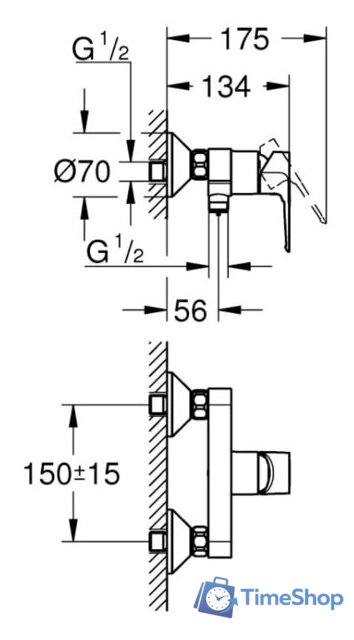 Смеситель Grohe Bauloop 23633001 - Изображение №5 — Интернет-магазин Time-Shop