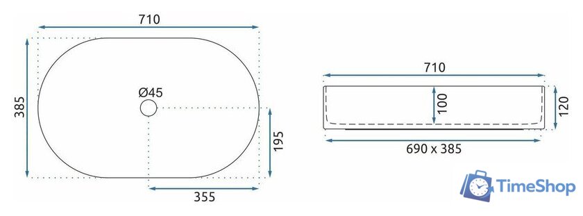 Умывальник Rea Nadia REA-U5801 - Изображение №5 — Интернет-магазин Time-Shop