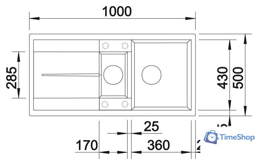 Кухонная мойка Blanco Metra 6 S 527116 (мягкий белый) - Изображение №3 — Интернет-магазин Time-Shop