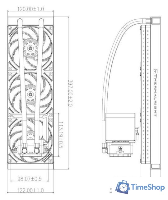 Система жидкостного охлаждения для процессора Thermalright Levita Vision 360 UB ARGB (белый) - Изображение №5 — Интернет-магазин Time-Shop