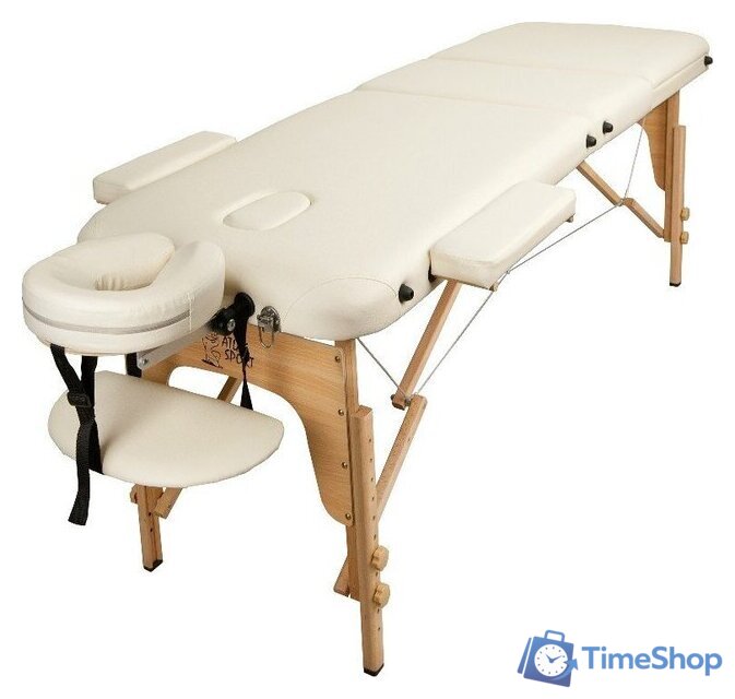 Массажный стол Atlas Sport 70 см складной 3-с деревянный (бежевый) - Изображение №1 — Интернет-магазин Time-Shop