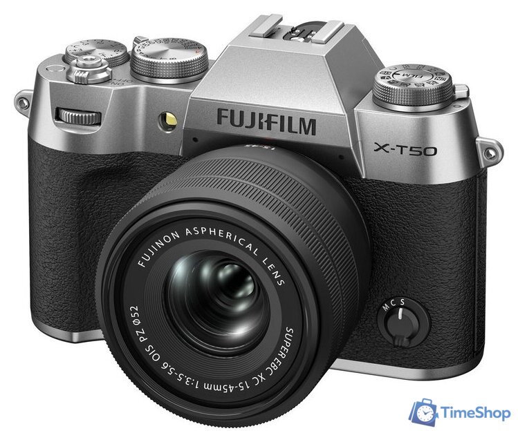 Беззеркальный фотоаппарат Fujifilm X-T50 Kit 15-45mm (серебристый) - Изображение №9 — Интернет-магазин Time-Shop