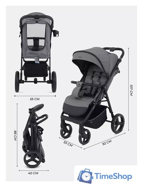 Коляска прогулочная «книга» MOWbaby Nimbus MB103 (мятный) - Изображение №3 — Интернет-магазин Time-Shop