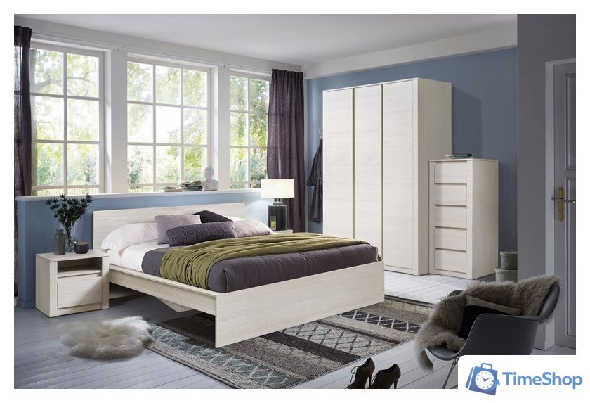 Кровать Рэйгрупп РГK 175.4x79.9x204.2 РГК BR (дуб бордолайт) - Изображение №3 — Интернет-магазин Time-Shop