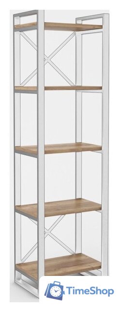 Стеллаж Hype Mebel Стандарт 50x200 (белый/дуб галифакс натуральный) - Изображение №1 — Интернет-магазин Time-Shop