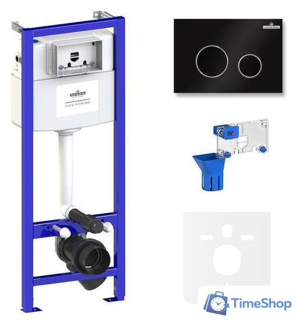 Инсталляция для унитаза Lavinia Boho Relfix 5 в 1 77010037 (черный пластик) - Изображение №1 — Интернет-магазин Time-Shop