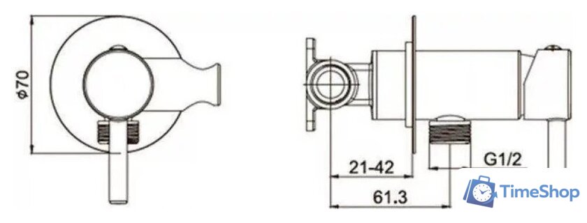 Гигиенический душ Filarete Roun FL100 (никель) - Изображение №7 — Интернет-магазин Time-Shop