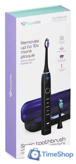 Электрическая зубная щетка TrueLife SonicBrush Clean70 UV (черный) - Изображение №14 — Интернет-магазин Time-Shop