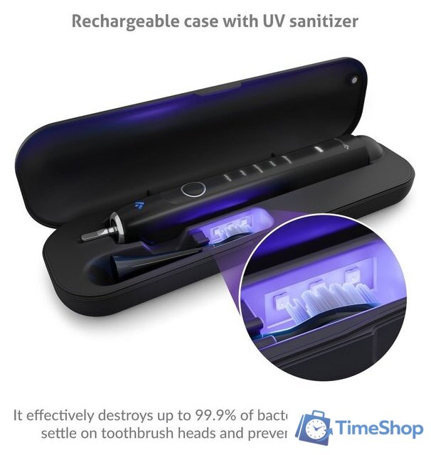Электрическая зубная щетка TrueLife SonicBrush Clean70 UV (черный) - Изображение №6 — Интернет-магазин Time-Shop