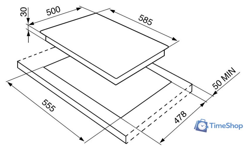 Варочная панель Smeg S64SAV2 - Изображение №2 — Интернет-магазин Time-Shop