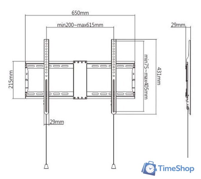 Кронштейн для телевизора Gembird WM-80F-01 - Изображение №2 — Интернет-магазин Time-Shop
