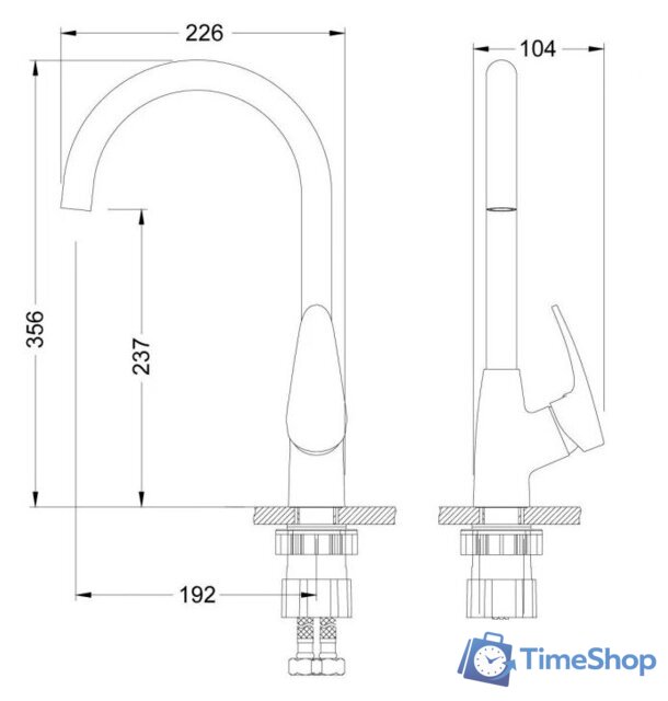 Смеситель Lemark Линара LM0405PGS - Изображение №2 — Интернет-магазин Time-Shop