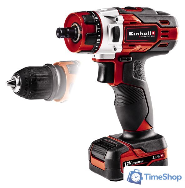 Дрель-шуруповерт Einhell TE-CD 12/1 X-Li 4513592 (с 1-м АКБ) - Изображение №1 — Интернет-магазин Time-Shop