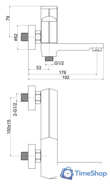 Смеситель Cersanit Wisla 63056 - Изображение №2 — Интернет-магазин Time-Shop